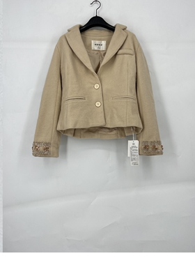 春秋款 撤柜品牌 时*味* 钉珠上衣+半身裙呢子短款套装女99606