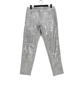 春秋款 撤柜品牌 听*系列 钉亮片休闲百搭牛仔裤子女035002