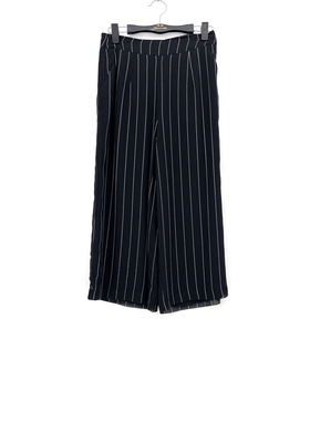 夏款 撤柜品牌 鑫M系列 黑白条纹舒适百搭休闲七分裤子女123048