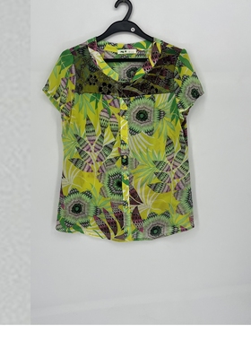 夏款 撤柜品牌 亨N系列 清新印花休闲百搭舒适上衣女17168