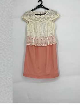 夏款 季*风 蕾丝拼接减龄淑女连衣裙女 8331LC125