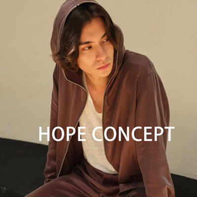 HOPECONCEPT量感松弛进口砂洗凉感铜氨丝拉链连帽防晒三件套06335