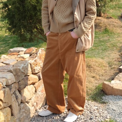 HOPECONCEPT要的就是松弛感row静奢灯芯绒高密全棉直筒裤AW05611