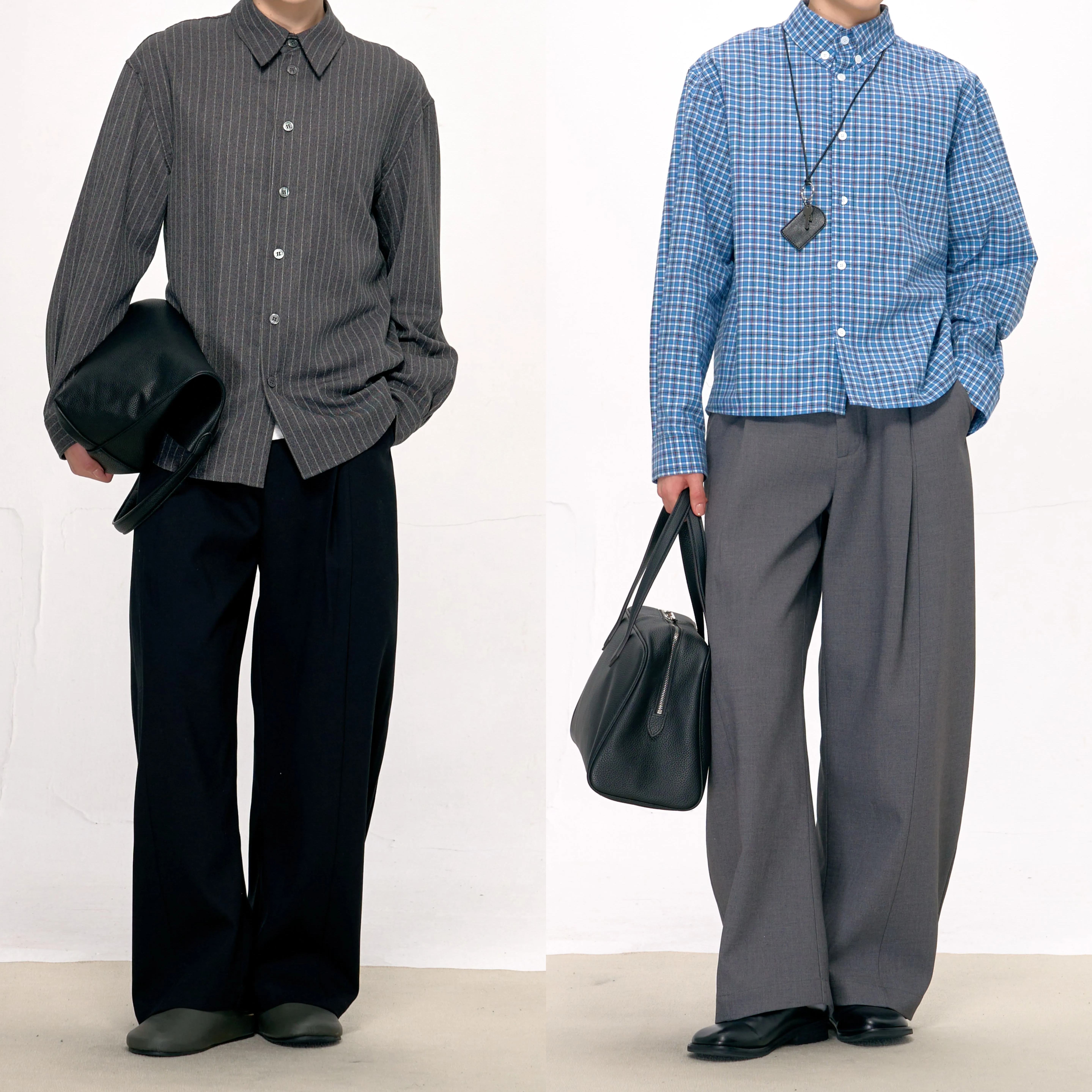 HOPECONCEPT雅绅英伦风立体解构设计感百搭休闲西装长裤#25065