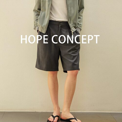 HOPECONCEPT腔调理念精纺羊毛row风时髦老钱双褶时装短裤SS06242
