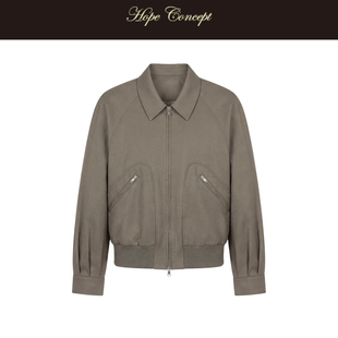HOPECONCEPT呼吸感铜氨丝莱赛尔亚麻老钱调性插肩袖 SS06201 夹克