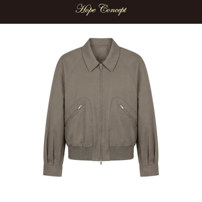 HOPECONCEPT呼吸感铜氨丝莱赛尔亚麻老钱调性插肩袖夹克#SS06201