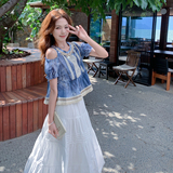 现货！26夏新款波西米亚风时尚2件套旅游套装278-3797-P150K228，女装套装/套裙，三七家