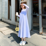 现货！25秋装时尚条纹连衣裙+T恤2件套套装278-37308-P120-K178，女装套装/套裙，三七家