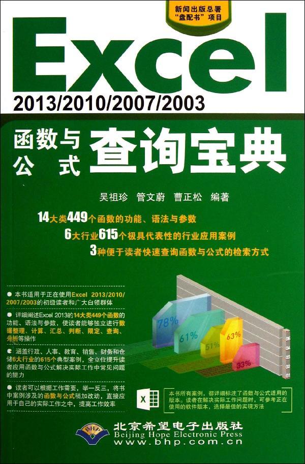 Excel 2013/2010/2007/2003 º¯ÊýÓ빫ʽ²éѯ±¦µä ³©ÏúÊé¼® ¼ÆËã»ú