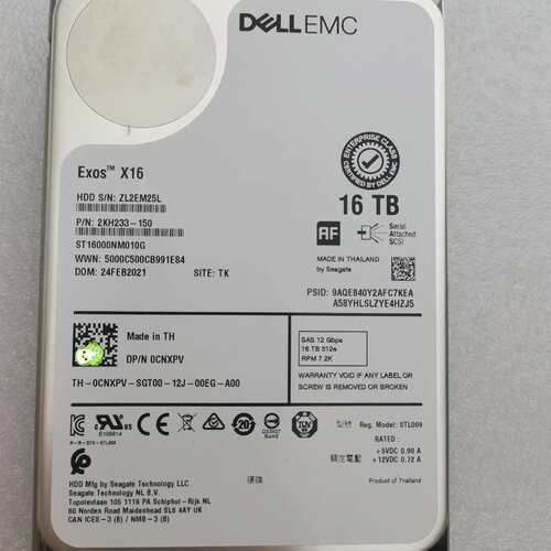 DELL原装拆机 0CNXPV 16T SAS硬盘 ST1--议价商品