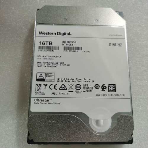西数/WD 16T SATA HC550 3.5硬盘 0--议价商品
