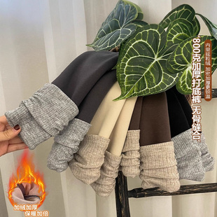 女童加绒打底裤秋冬款儿童冬季一体绒加厚保暖裤子女宝宝冬装棉裤