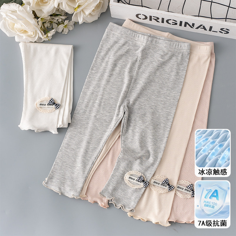 夏季薄款女童软糯透气打底裤外穿图片