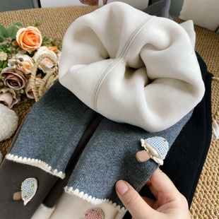 秋冬款 长裤 儿童冬季 子宝宝冬装 外穿加厚保暖裤 无骨女童加绒打底裤