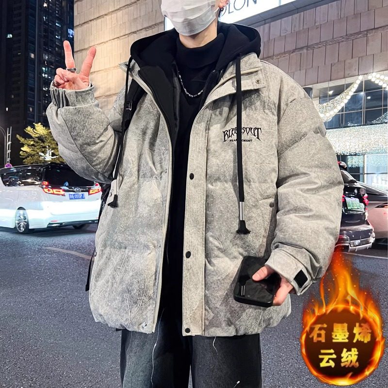 不起球不褪色加厚棉服外套