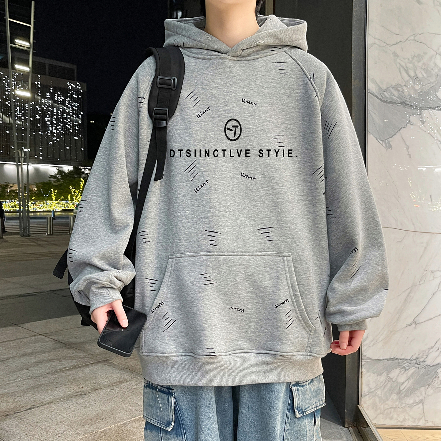 不起球不褪色长袖连帽卫衣