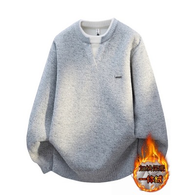不褪色一体绒加厚毛衣针织衫
