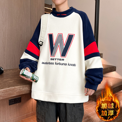 不起球不褪色加绒加厚长袖卫衣