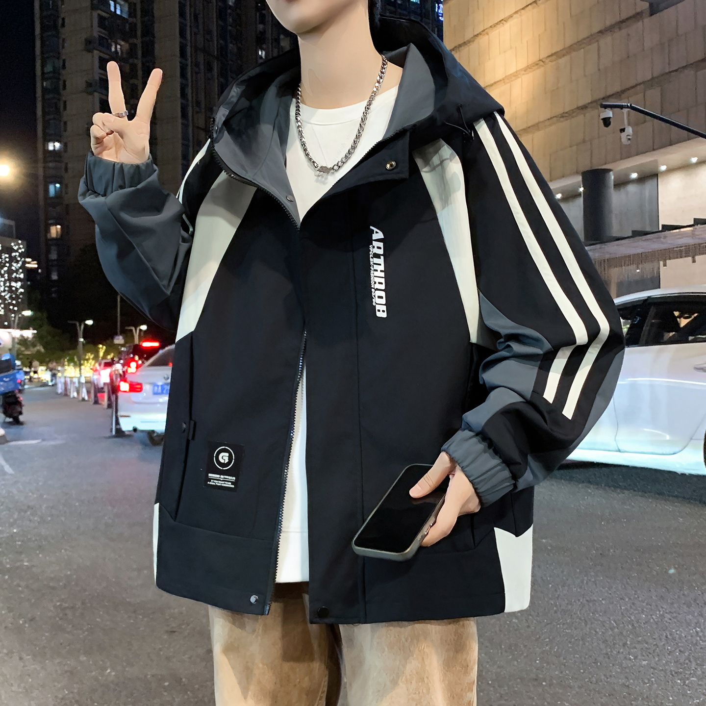 不起球不褪色冲锋衣夹克外套