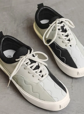 X181夏季新品男鞋透气韩版鞋子男防水布低帮鞋小众板鞋拼色舒适鞋