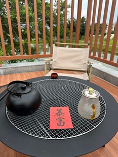 折叠篝火晚会盆烧烤架户外取暖烧柴烧碳锅炉家用庭院熏肉室内烤火