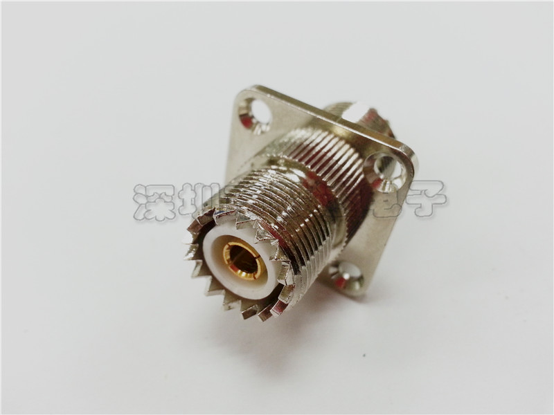 正品RF头UHF母转母大法兰盘固定UHFKKF车载转接头PL259转接头双通