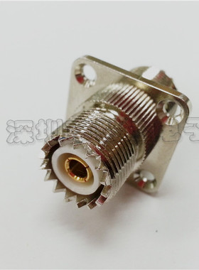 正品RF头UHF母转母大法兰盘固定UHFKKF车载转接头PL259转接头双通