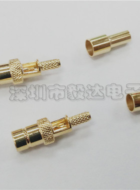 RF接头SMB公头标准75欧姆接线75-1.5线缆RG179线缆压接式三件套