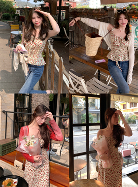 BOOMLIMIT Joey Rose系列 斜裁吊带裙连衣裙长裙荷叶边飞袖上衣