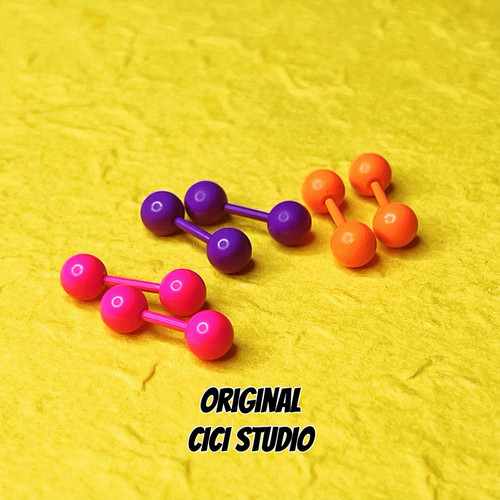 CICI STUDIO小众设计ins多巴胺金属糖果色个性耳钉精工耳骨钉耳饰