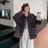 港风复古牛仔外套小个子2026春季女新款韩系B127A-6732-P165K268，女装短外套，浙宝127A