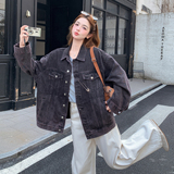 港风复古牛仔外套小个子2026春季女新款韩系B127A-6732-P165K268，女装短外套，浙宝127A