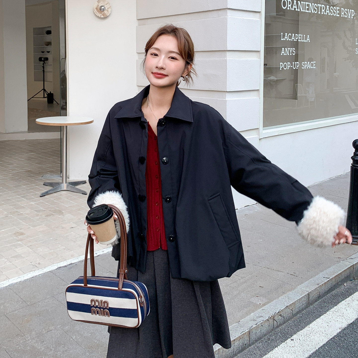 韩系穿搭减龄可可泡芙羽绒服外套女2025冬季新款毛毛拼接派克服,女装羽绒服,浙宝127A
