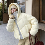 2025黄色针织拼接设计感羽绒服女B127A-8036-P325K488，女装羽绒服，浙宝127A