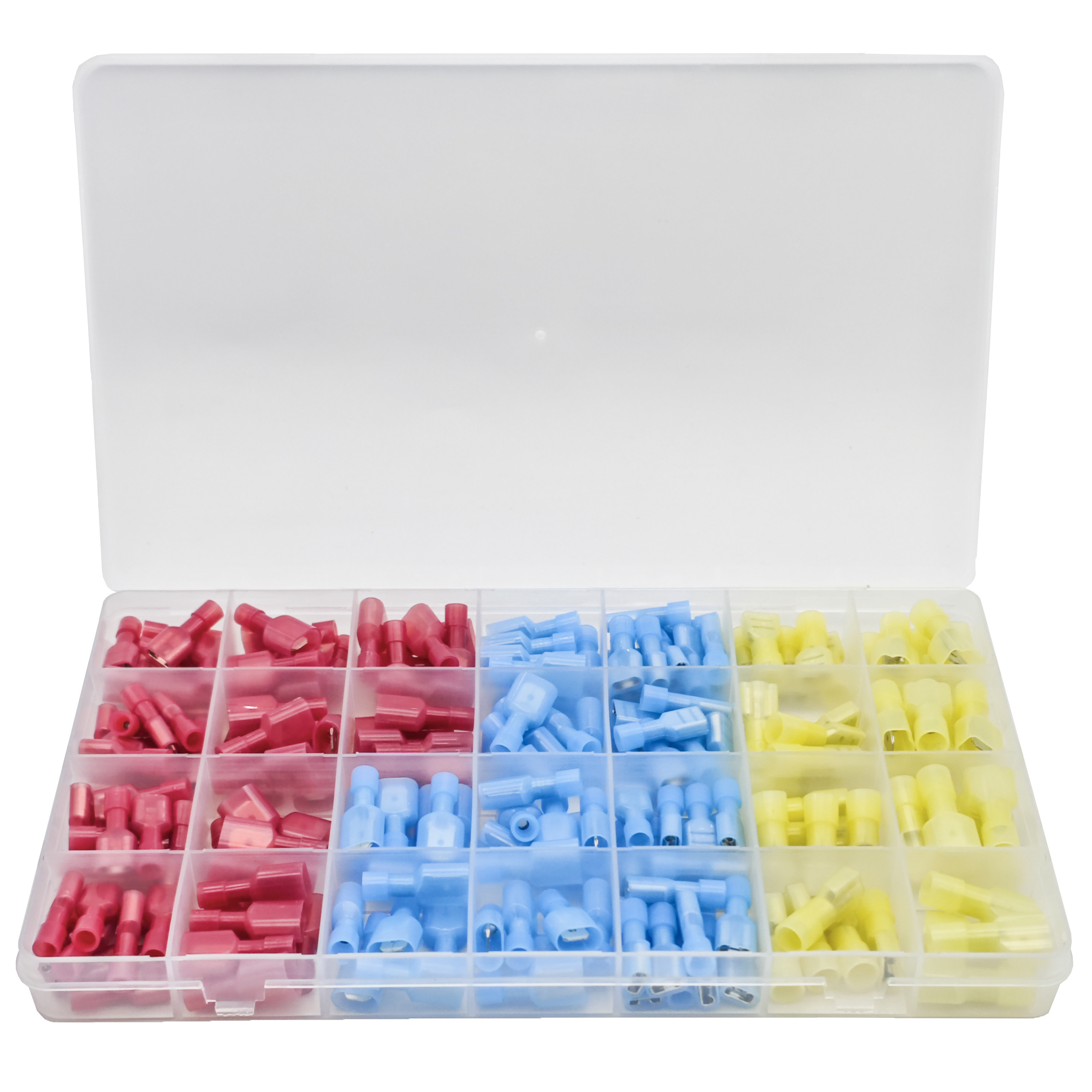 200个盒装 尼龙插簧接线端子公母对接快速断开插片连接器铲形端子