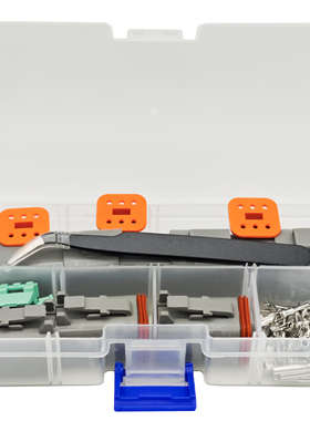 48个盒装 6针DT汽车防水线束连接器公母对接密封插头压接端子销