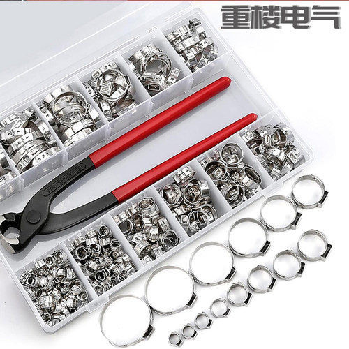 重楼不锈钢单耳无极卡箍+卡箍钳