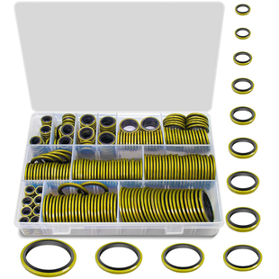 M30组合套装 378个盒装 橡胶油封垫圈高压油管密封油垫圈平垫片M6