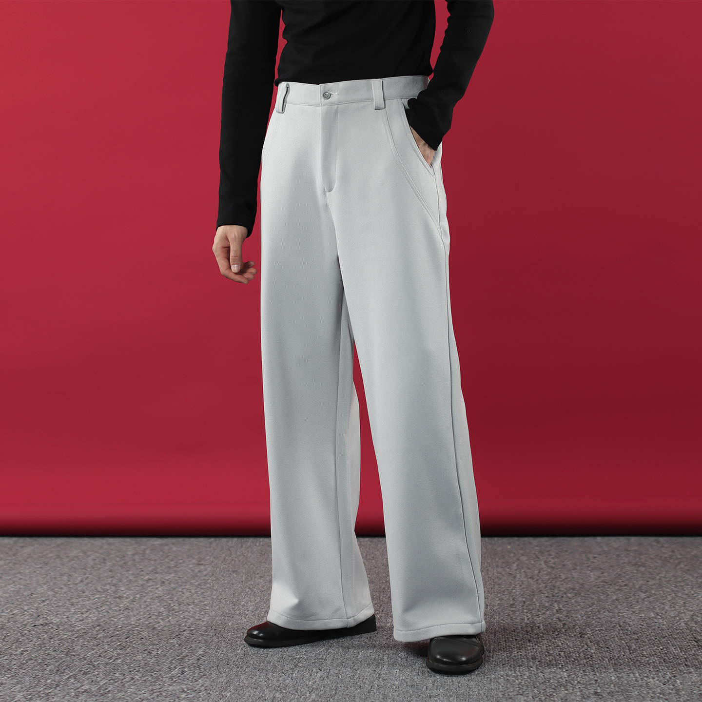 TRHOMME冬季厚款毛呢休闲西裤