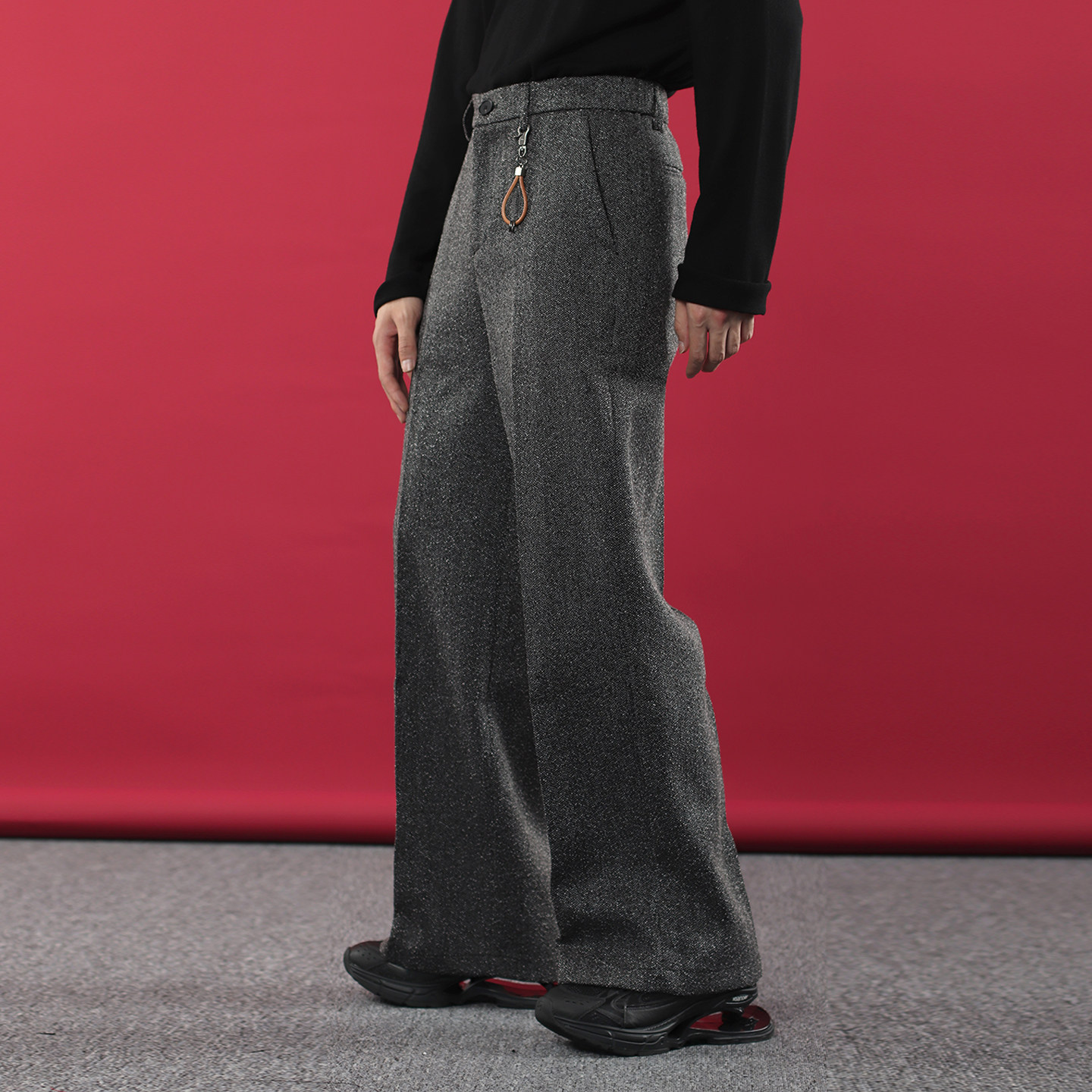 TRHOMME老钱风高级感提花西裤