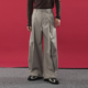HOMME 男士 常规厚度宽松阔腿西裤 纯色A字型廓形感休闲长裤 男潮
