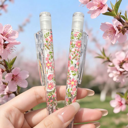 TOMBOW蜻蜓mono自动铅笔春日花卉桃花法国花园摇摇笔低重心0.5