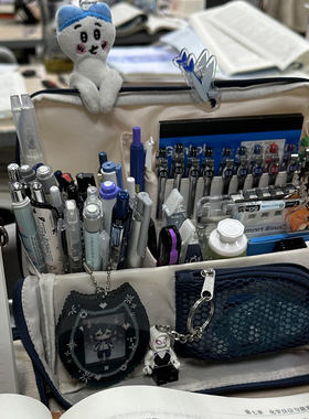 日本kokuyo国誉超大号HACO多功能笔袋学生文具盒大容量多层收纳包