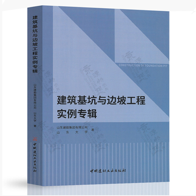 建筑基坑与边坡工程实例专辑 山东建勘集团有限公司 山东大学 岩土工程师 基坑与边坡设计施工治理 基坑与边坡工程手册书籍