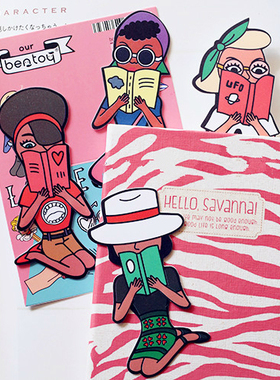 bentoy怪阿姨搞怪书签 可爱卡通造型女孩书签 ohlala好看的书签