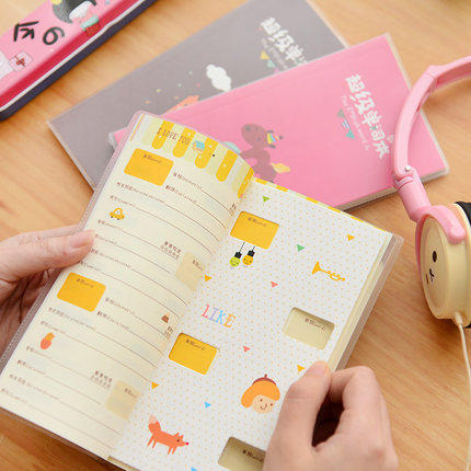 可爱卡通动物超级单词本 随身背日语记英语单词本子小单词记忆本