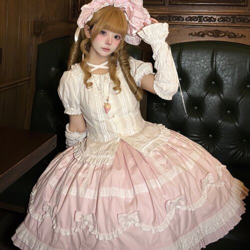 【甜芯卷SK预约】Hana lolita古早sk纯棉半身裙