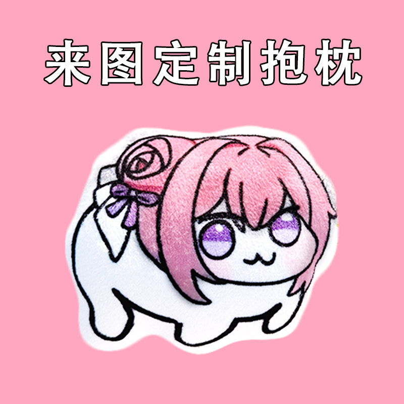 毛绒抱枕填充饱满来图定制图片