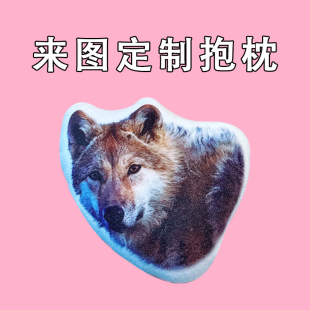 z格林狼周边公仔重返狼群毛绒玩偶来图定制宠物纪念毛绒抱枕礼物